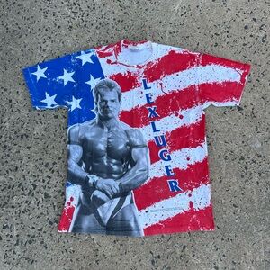 VTG Rare 1993 Lex Luger WWF T Shirt AOP Sz XL Wrestling 90s Single Stitch